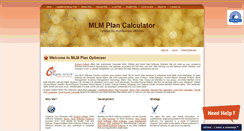 Desktop Screenshot of mlmplancalculator.com